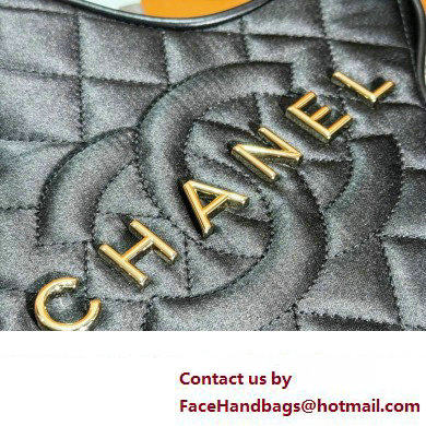 chanel Satin  &  Black Metal  &  Black AS4579 star handbag 2024